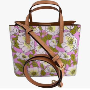 Tory Burch Blake Printed Small Tote Bold Flowers Combo E Pink Green Purple