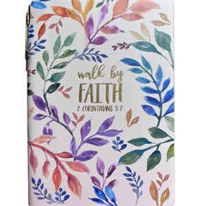 Eccolo, Pocket Pen Journal with Colorful leaves and Bible Verse Walk by Faith