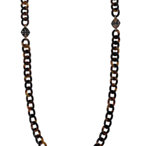 Tory Burch Resin Face Mask Chain Tortoise - Image 3