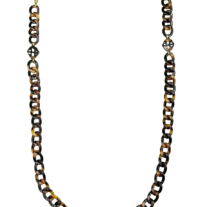Tory Burch Resin Face Mask Chain Tortoise - Image 4