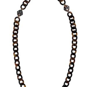 Tory Burch Resin Face Mask Chain Tortoise - Image 6