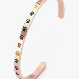 Alternative view of Dog Paw Cuff Bangle Bracelet Set 3 – Stainless Steel Animal Jewelry Gift