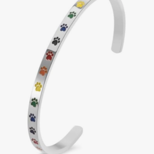 Dog Paw Cuff Bangle Bracelet Set 3 – Stainless Steel Animal Jewelry Gift - Image 3