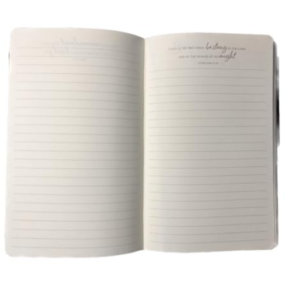 Eccolo Journal: Not By My Strength But His Zechariah 4:6 - Dark Navy - Image 3