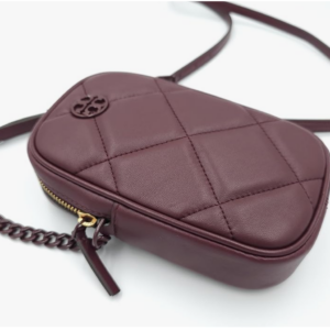 Tory Burch Willa Soft Quilt Phone Crossbody 139305 Claret 639 - Image 5