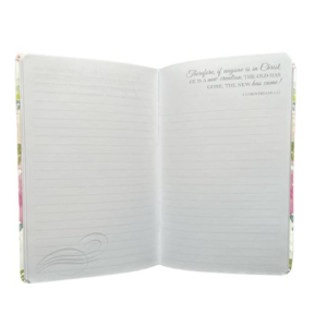 Alternative view of Eccolo "Faith Pink Cameilia Christian bible versed blank Journal Notebook Large
