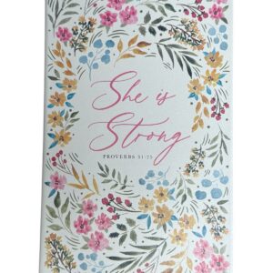 Eccolo Bible Notebook "She is Strong Proverbs 31:25″ - Image 4