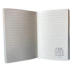 Alternative view of Thimblepress "Faithful Christian Bible Verses Blank Journal Notebook Pink & Blue