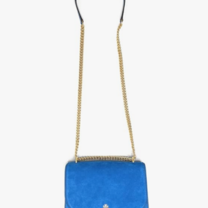Tory Burch Emerson Suede Flap Adjustable shoulder Bag 139586 Gentian 488