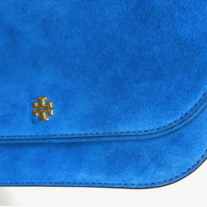 Tory Burch Emerson Suede Flap Adjustable shoulder Bag 139586 Gentian 488 - Image 5