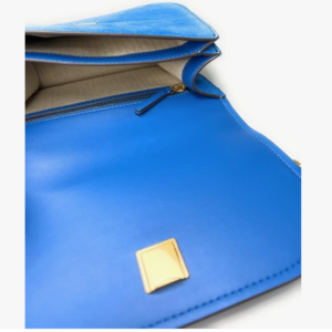 Tory Burch Emerson Suede Flap Adjustable shoulder Bag 139586 Gentian 488 - Image 7