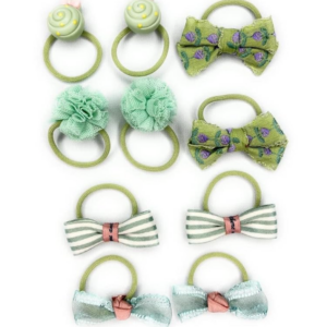 40 pcs of SMALL Cute Hair Ties in 10 Green, 10 Pink, 10 Lemon, 10 Golden Yellow - Image 4