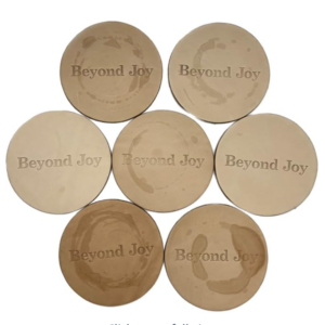 Vachetta Leather Coaster 4 Pack 100% Un-Dyed Natural Full-Grain Leather 4" Round - Image 4
