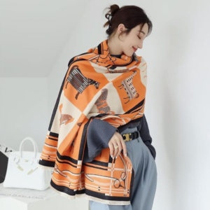 Beyond Joy Cashmere Substitute 100% Acrylic Shawl Scarf Double sided