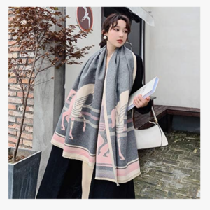 Alternative view of Beyond Joy Cashmere Substitute 100% Acrylic Shawl Scarf Double sided