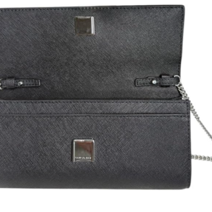 Alternative view of Tory Burch Women's Emerson Wallet on a Chain (Crossgrain Leather, Black)
