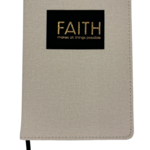 Aida + Jade “FAITH makes all things possible” 400 Pages Faux Linen Notebook