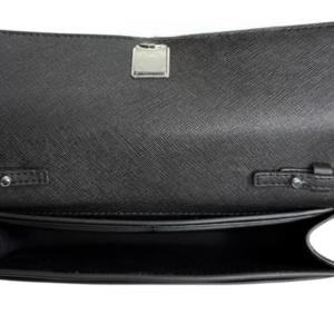 Tory Burch Women's Emerson Wallet on a Chain (Crossgrain Leather, Black) - Image 3