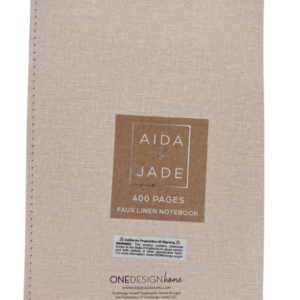 Aida + Jade “FAITH makes all things possible” 400 Pages Faux Linen Notebook - Image 4