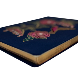Alternative view of PAPYRUS Journal 6"x8" Embroidered Hummingbird & Flowers on Navy Fabric 192 pages
