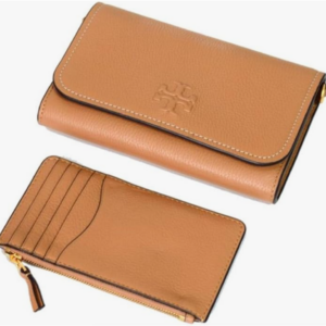 Tory Burch Thea Pebbled Leather With Gold-tone Hardware Crossbody & Wallet - Image 3