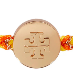 Tory Burch Kira Braided Bracelet Orange Yellow NWT MSRP $78 - Image 5