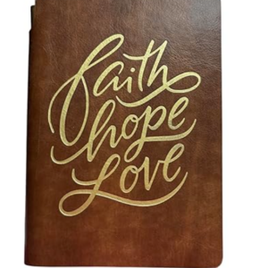 Eccolo Pocket Pen Journal Faith Hope Love, 192 Lined Page Super Flexible