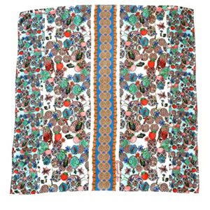 Beyond Joy 100% Twill Silk 12mm, 90 X 90 cm,35" Square Luxury Scarf w Rolled Hem