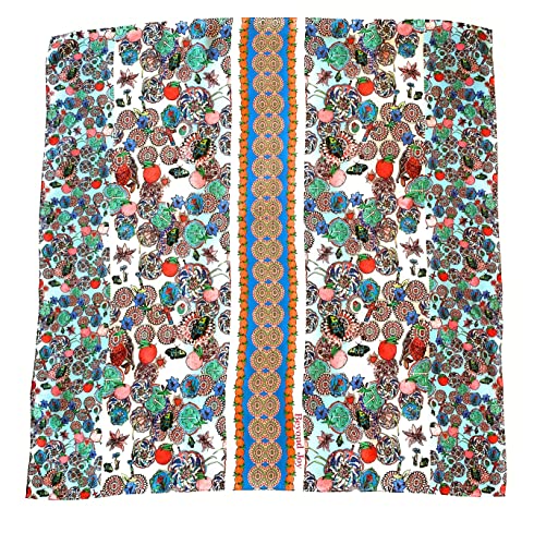 Beyond Joy 100% Twill Silk 12mm, 90 X 90 cm,35" Square Luxury Scarf w Rolled Hem