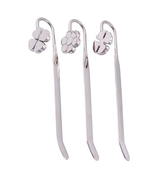 Beyond Joy, 3 Bookmarks as a 1 Set: 1 Clover, 1 Daisy, and 1 Small Flower in Polished Stainless Steel. Book Lovers' Must Have. - Image 4