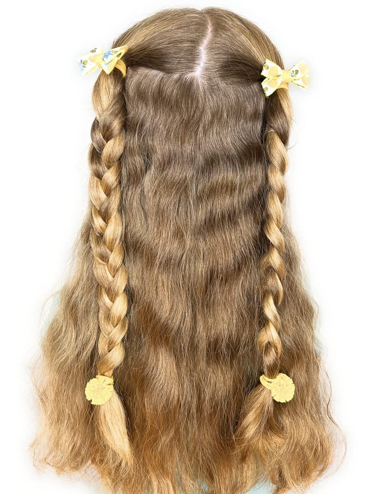 Beyond Joy 40 pcs of SMALL Cute Hair Ties in 10 Green, 10 Pink, 10 Lemon, 10 Golden Yellow Hair Bands Bows, Hello Kitty, Strawberry, Candy, Flower, Pineapple Scrunchies & Accessaries: No More Ouch, Cutie Pie!! - Image 6