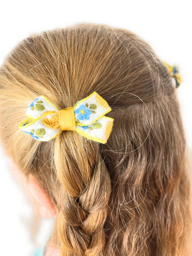Beyond Joy 40 pcs of SMALL Cute Hair Ties in 10 Green, 10 Pink, 10 Lemon, 10 Golden Yellow Hair Bands Bows, Hello Kitty, Strawberry, Candy, Flower, Pineapple Scrunchies & Accessaries: No More Ouch, Cutie Pie!! - Image 9
