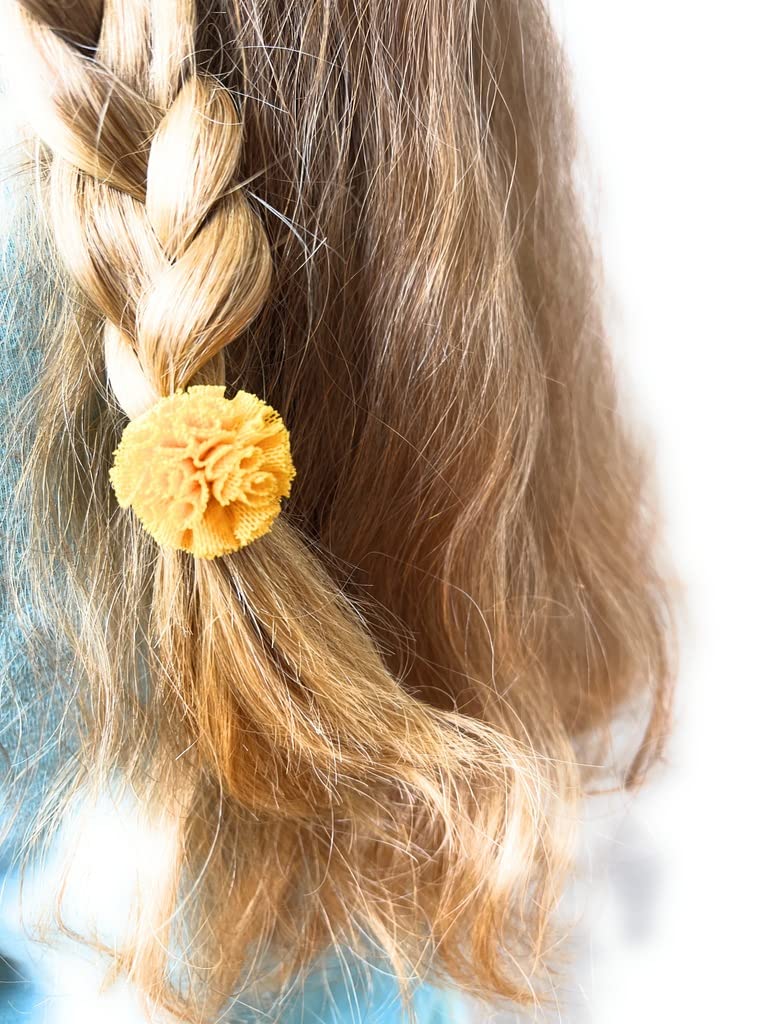 Beyond Joy 40 pcs of SMALL Cute Hair Ties in 10 Green, 10 Pink, 10 Lemon, 10 Golden Yellow Hair Bands Bows, Hello Kitty, Strawberry, Candy, Flower, Pineapple Scrunchies & Accessaries: No More Ouch, Cutie Pie!! - Image 10