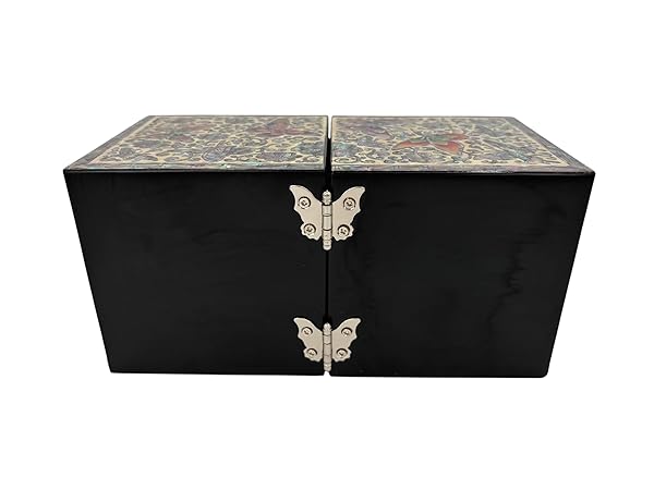 Beyond Joy Decorative Floral Carved Wooden Storage Chest, 4 Drawers, Multicolor - Image 6