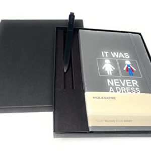 Beyond Joy Grey Hard Cover Ruled Notebook & Go Pen Bundle 240 Lined Pages, Acid - Free Paper, Large 5 x 8.25" It was never a dress!!