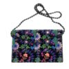Beyond Joy Hippie YaYo Clutch/Crossbody Bag, Handmade Multi-color Boho & Hippie Style w Embroidery on Unique Tribal Fabric (Black)
