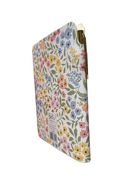 Eccolo Beth Schneider, courtesy Wain's World Inc. Pocket Pen Journal with Flower and Cross, 192 Lined Page Super Flexible Notebook, 5.75 x 4.5, Pen Included, Multi Color Pink, Green, Blue, Yellow, and White - 画像 (3)
