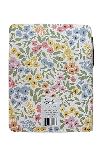 Eccolo Beth Schneider, courtesy Wain's World Inc. Pocket Pen Journal with Flower and Cross, 192 Lined Page Super Flexible Notebook, 5.75 x 4.5, Pen Included, Multi Color Pink, Green, Blue, Yellow, and White - 画像 (4)