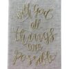 Eccolo Christian Blank Notebook with Bible Verses With God All Things Are Possible.