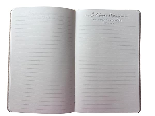 Eccolo Christian Blank Notebook with Bible Verses With God All Things Are Possible. - Image 4