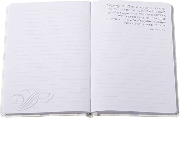 Eccolo Christian Writing Journal, “She is Clothed in Strength“, 200 Page Notebook with Inspirational Bible Verses, Flexible Cover, Ribbon Bookmark, 8.5x5.5 - Image 3
