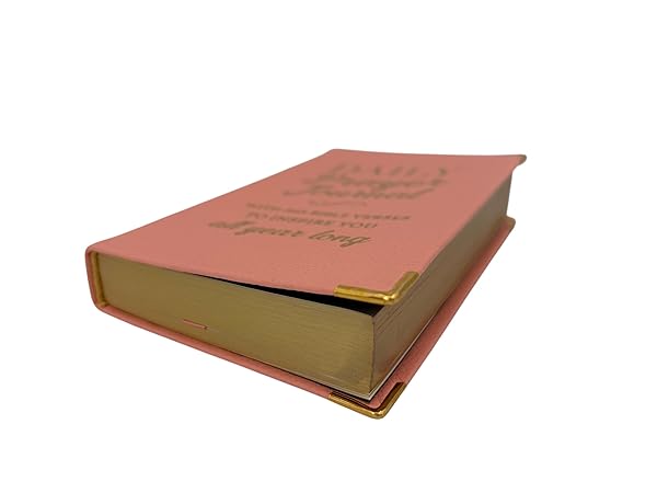 Eccolo "Daily Prayers Journal With 365 Bible Verses To Inspire You All Year Long Coral Pink Color with Metal Protector Corner - Image 3