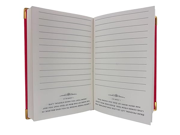 Eccolo "Daily Prayers Journal With 365 Bible Verses To Inspire You All Year Long Pink Color with Metal Protector Corner - Image 5