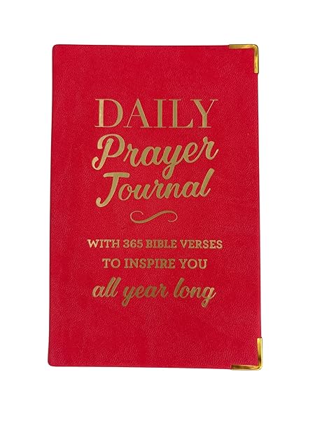 Eccolo "Daily Prayers Journal With 365 Bible Verses To Inspire You All Year Long Pink Color with Metal Protector Corner