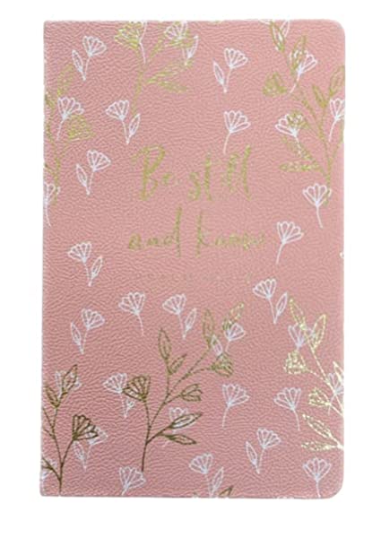 Eccolo Faux Leather Journal Notebook - "Be STILL AND KNOW." Psalm 46: 10 Christian bible versed blank journal notebook