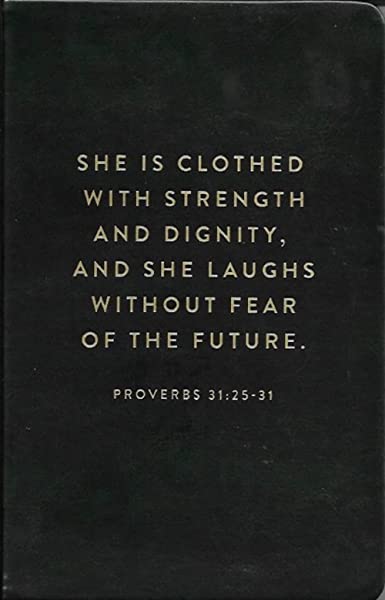 Eccolo Bible Notebook "SHE IS CLOTHED IN STRENGTH AND DIGNITY. Proverbs 31:25"  5.5"x8.5" - Image 3