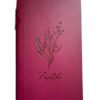 Eccolo Pocket Pen Journal Faith, 192 Lined Page Super Flexible Notebook, 7.5" x 4.5", Pen Included, Burgundy with Gold Pen