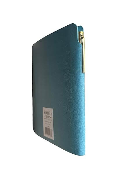 Eccolo Pocket Pen Journal Faith Hope Love, 192 Lined Page Super Flexible Notebook, 5.75 x 4.5, Pen Included, Turquoise - 이미지 3