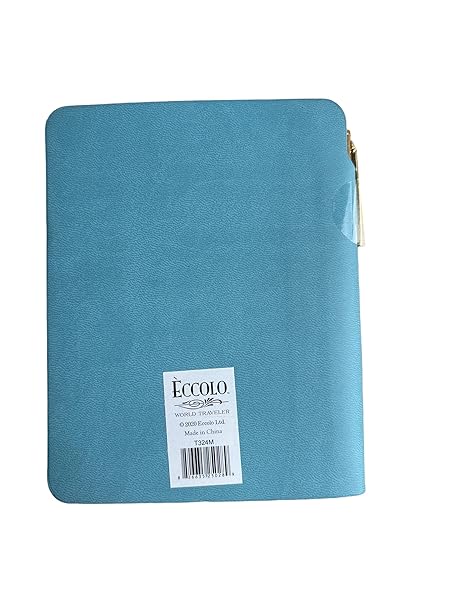 Eccolo Pocket Pen Journal Faith Hope Love, 192 Lined Page Super Flexible Notebook, 5.75 x 4.5, Pen Included, Turquoise - 이미지 4