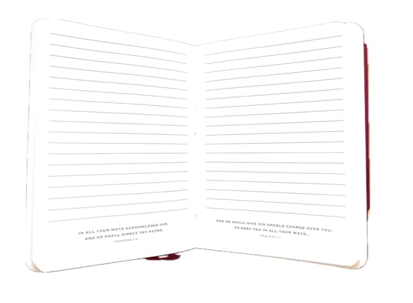 Eccolo Pocket Pen Journal Prayer, 192 Lined Page Super Flexible Notebook, 5.75 x 4.5, Pen Included, Cream Tone with Gold Botanical pattern with Gold Pen - Image 4